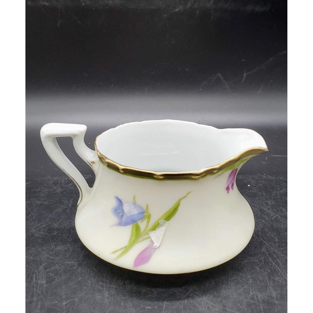 Vintage‎ Bavaria Porcelain Hand Painted Miniature Pitcher Creamer Flower 5"